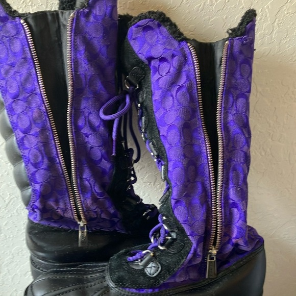 Coach: Purple & Black Libby (A7174) Winter Snow Boots- 8.5 - Picture 16 of 16